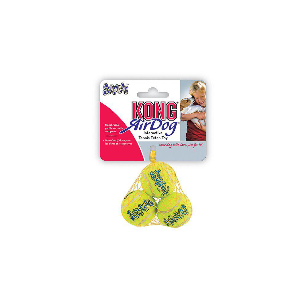 Kong Airdog Squeakair Tennisboll 3pack Xs - 4cm