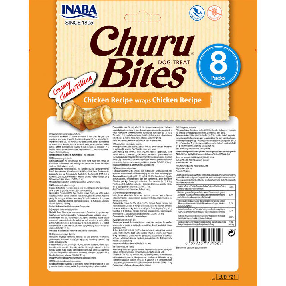 Churu Dog Bites Chicken Wraps 8St