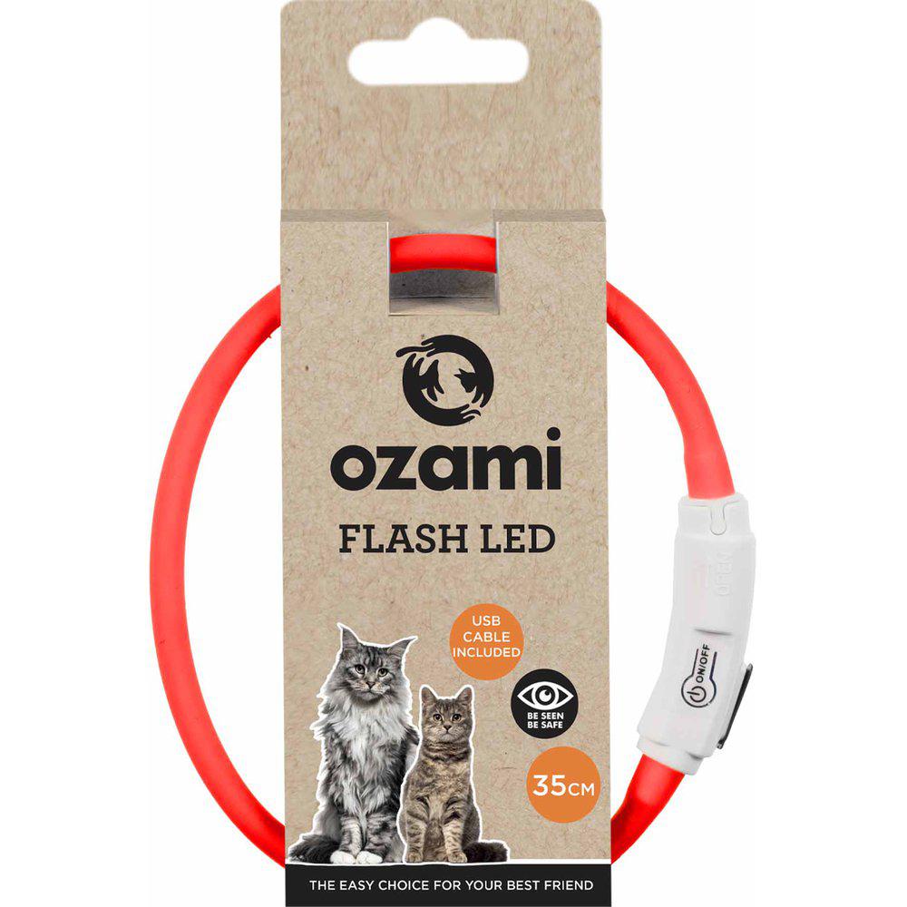 Ozami Halsband Flash Led Röd 35cm