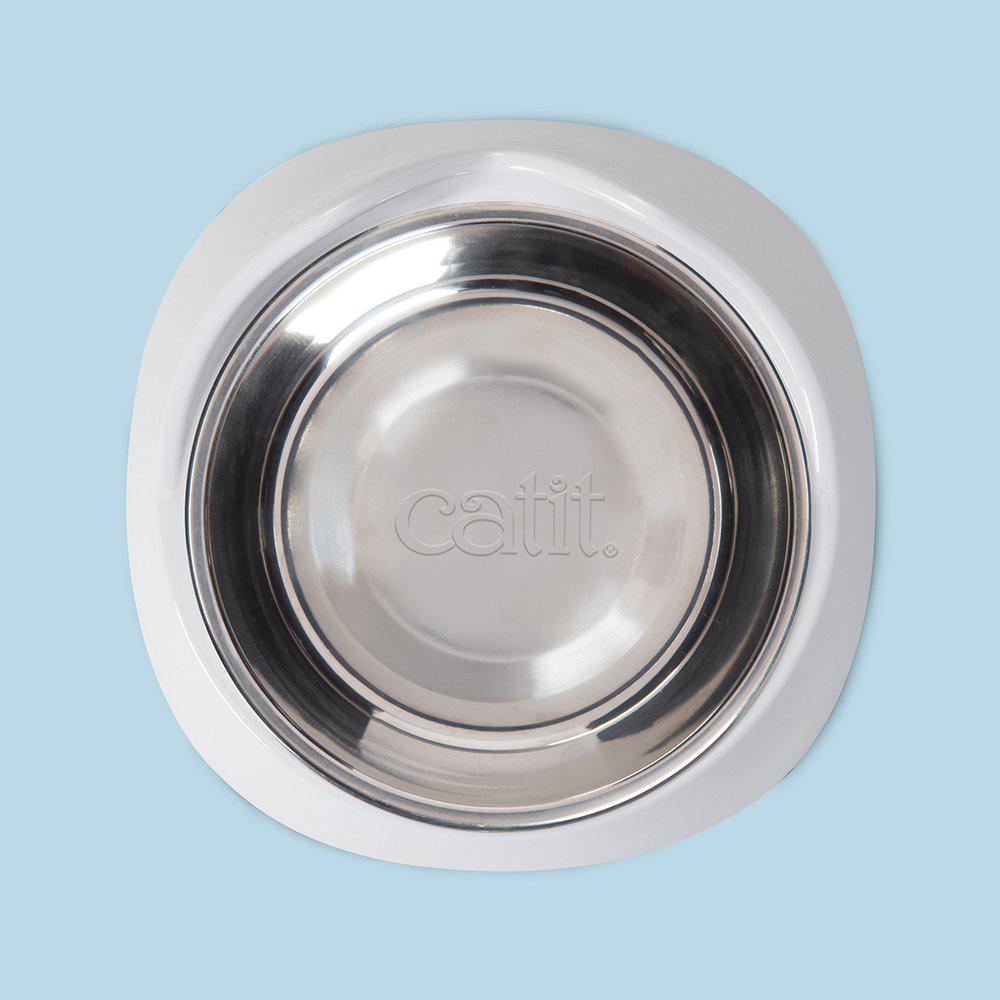 Catit Pixi Skål Rostfri/Vit