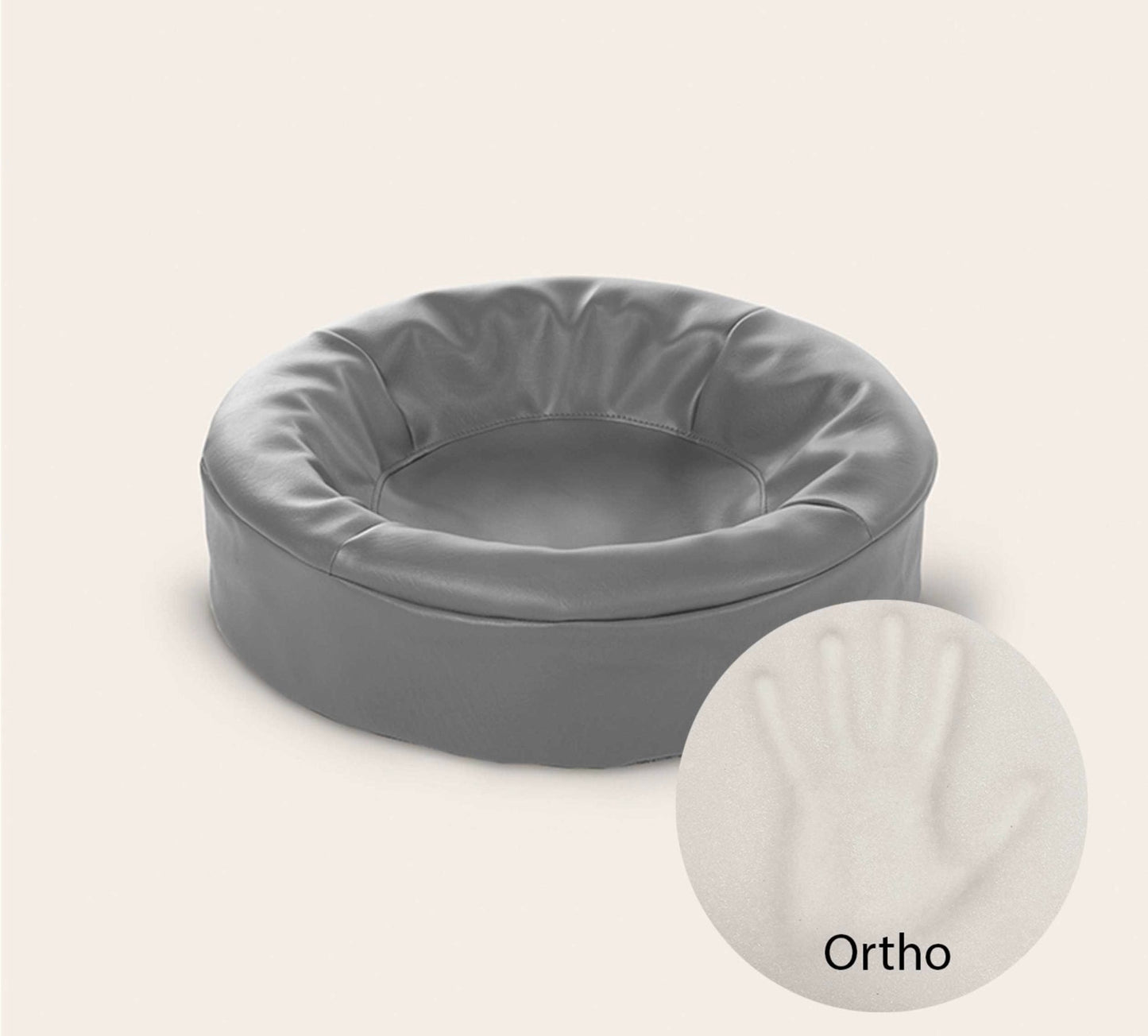 Bia Bed Ortho Oval Grå