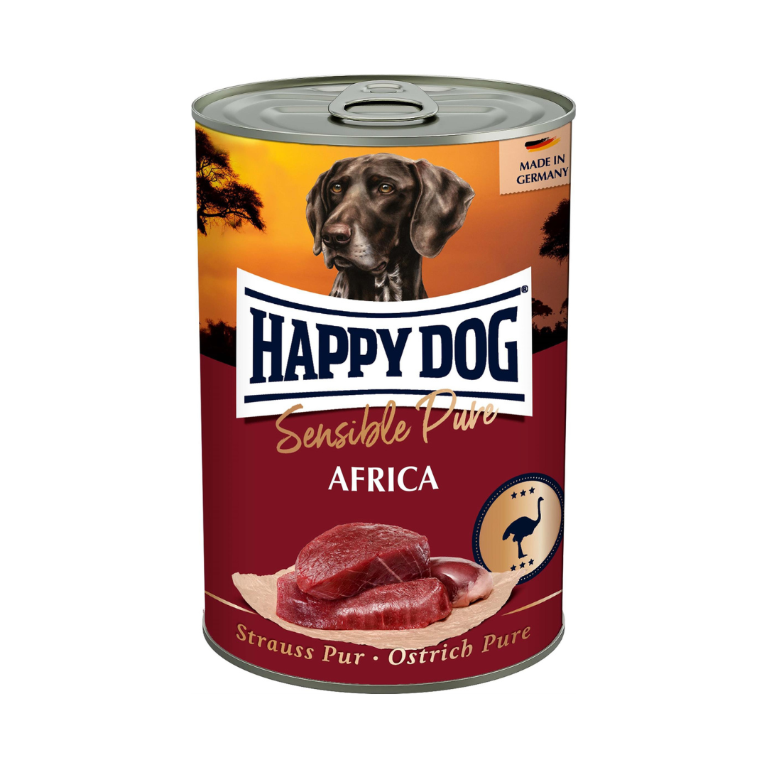 HappyDog konserv, Africa, 100% struts 400g x 6