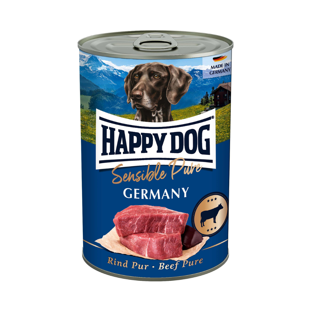 HappyDog konserv, Germany, 100% nötkött, 400g x 6