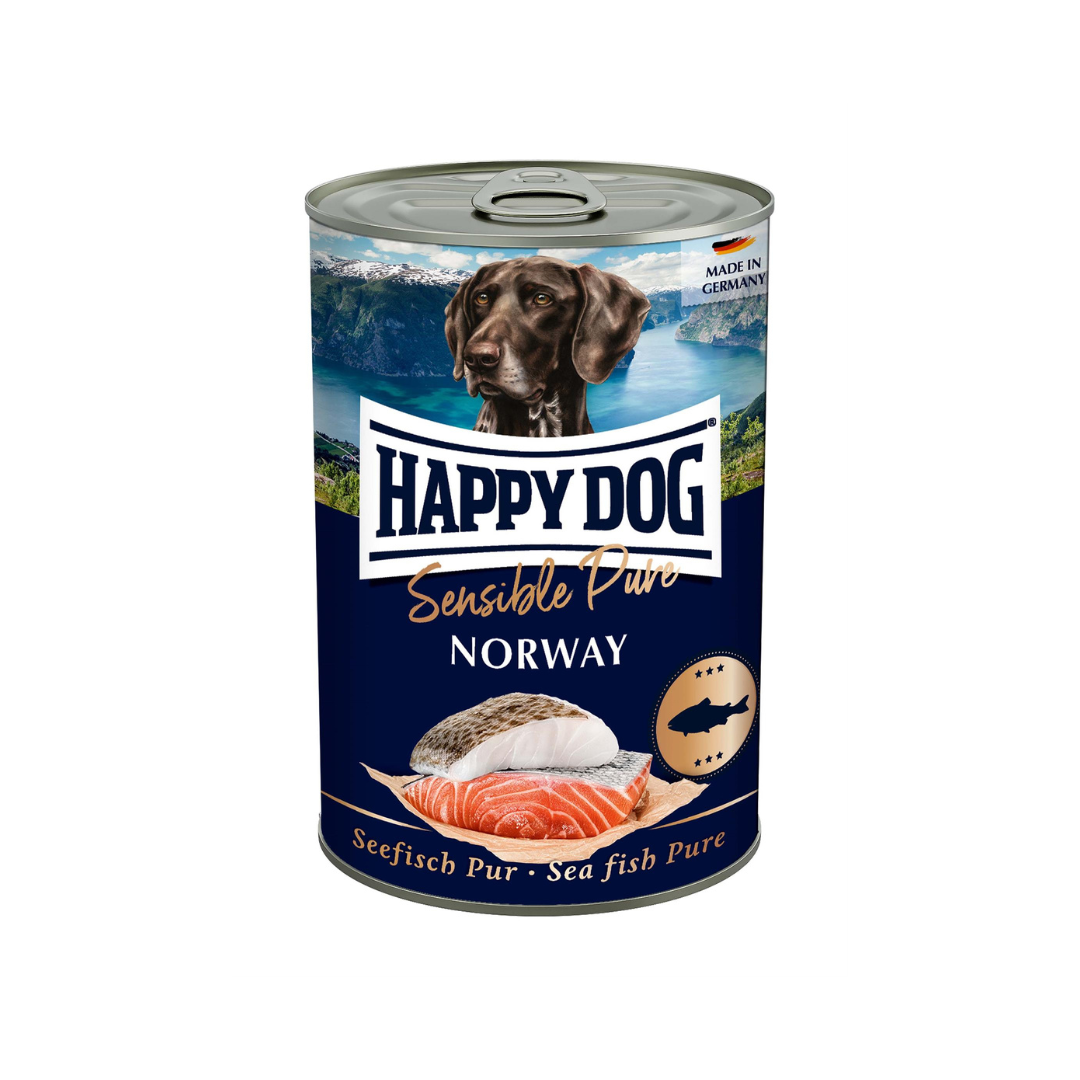 HappyDog konserv, Norway, 100% havsfisk 400g x 6