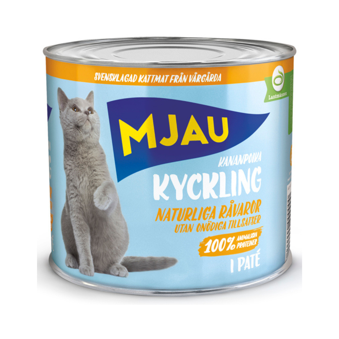 Mjau våt kyckling 635g x 12