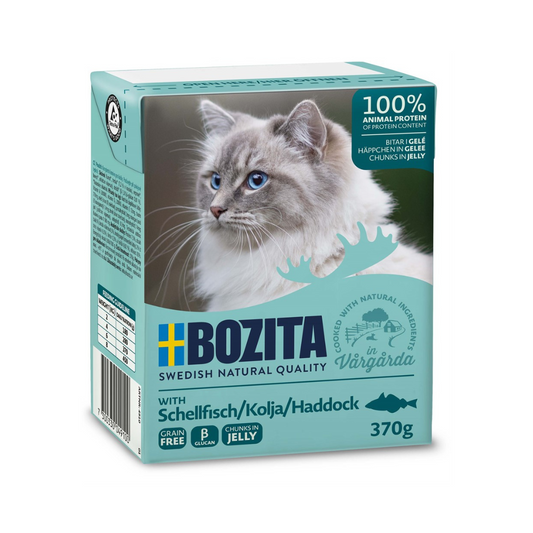 Bozita Katt Tetra Bitar i gelé Kolja 370 g x 6