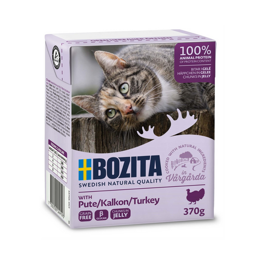 Bozita Katt Tetra Bitar i gelé Kalkon 370 g x 6