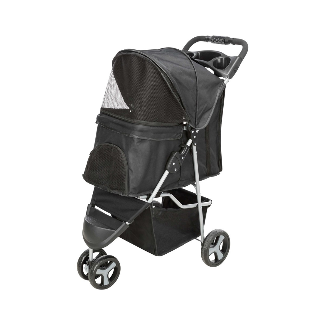 Trixie Djurvagn Buggy Hopfällbar 47×h100×80 cm Svart