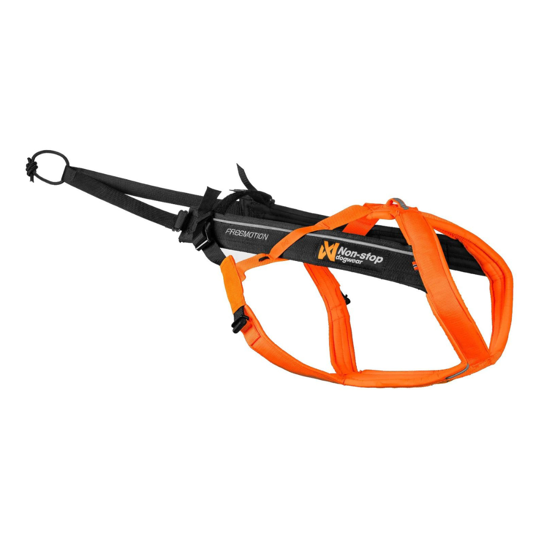 Non-stop Dogwear Freemotion Dragsele 5.0 Orange/Svart