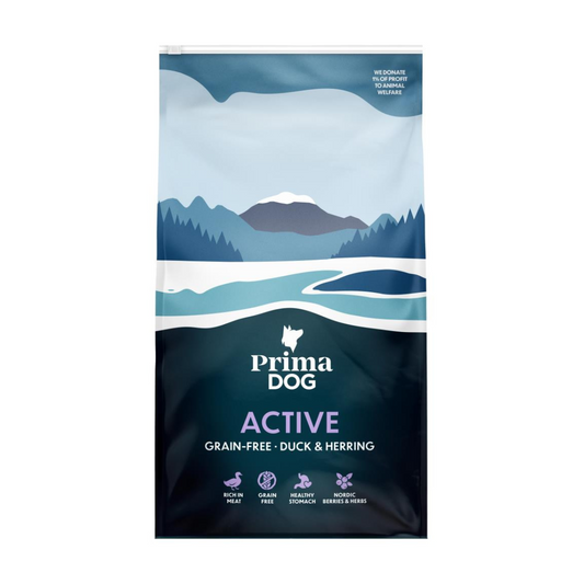 Prima Dog Active Grain Free anka & strömming 10 kg