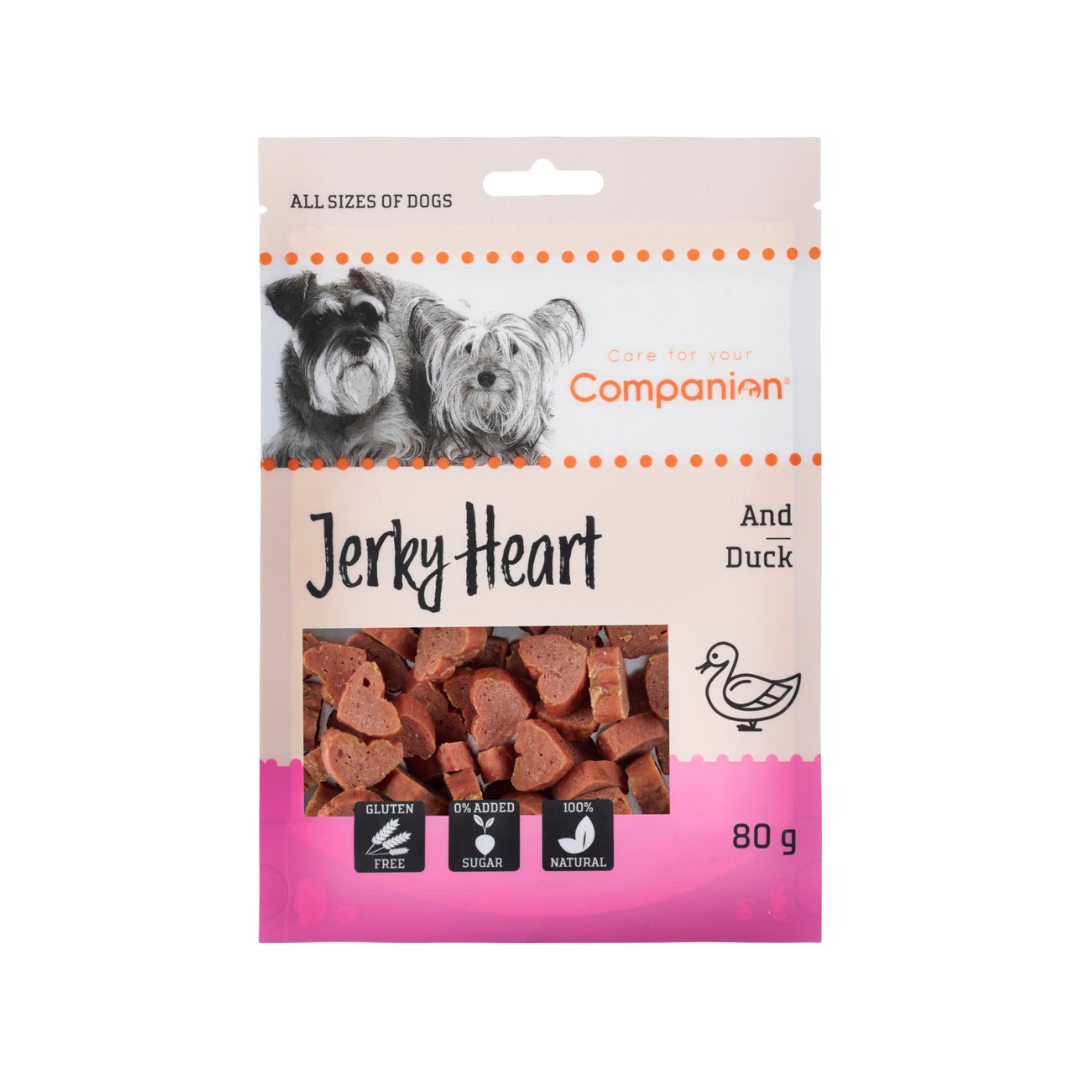 Companion duck jerky heart