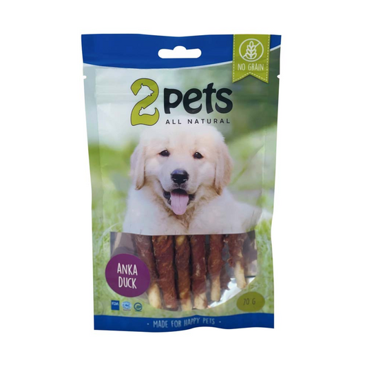 2pets Tuggpinne m ankfilé 12cm 6-pack, 70g x 10