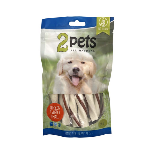 2pets Tuggtwister m kycklingfilé, Small, 80 g x 10