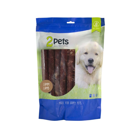 2pets Tuggrulle m lamm 28cm 12-pack XL, 1000g x 6