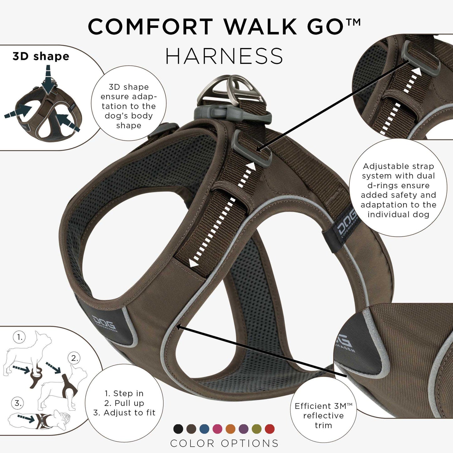 Dog Copenhagen Comfort Walk Go Harness Mocca