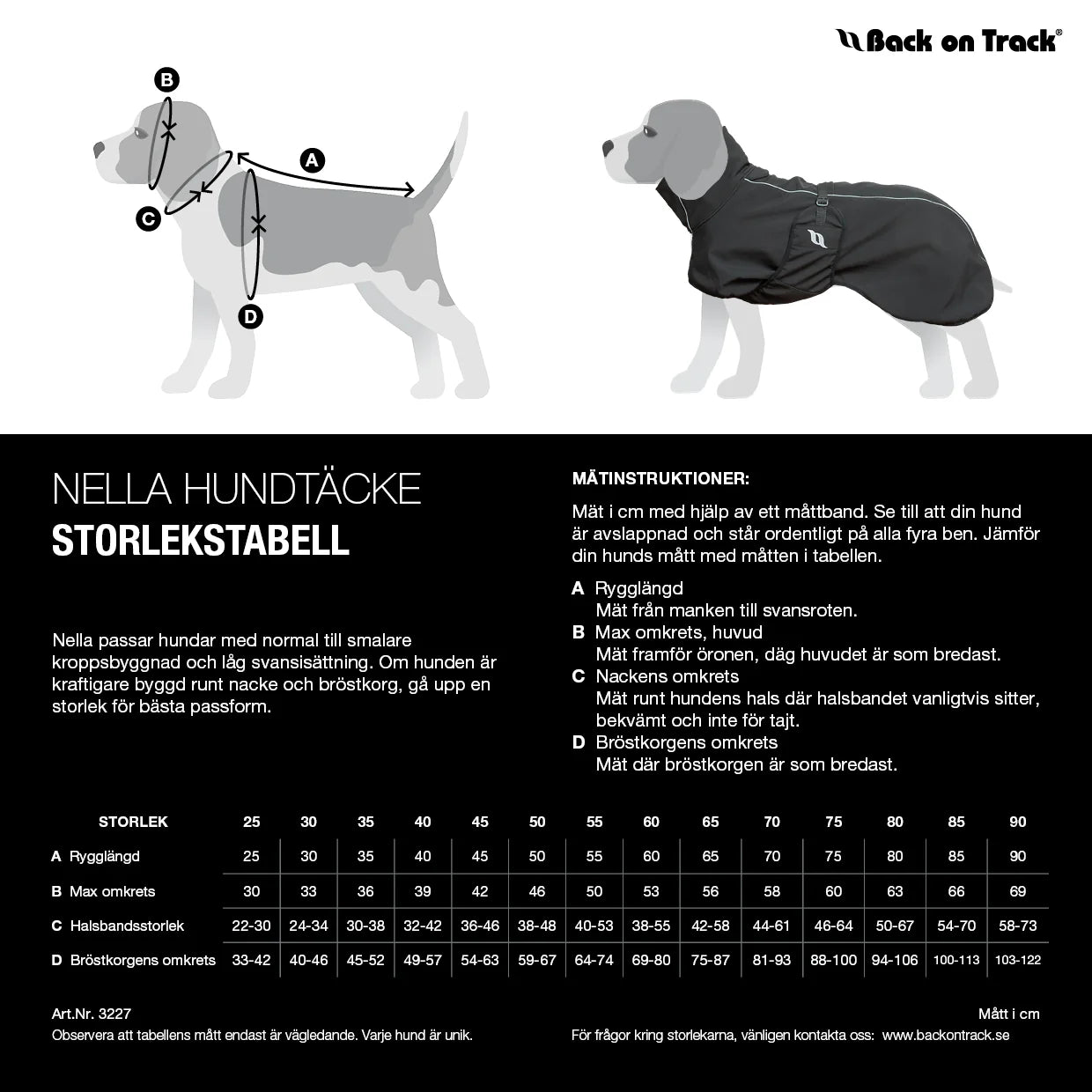 Back on track Nella Hundtäcke Svart