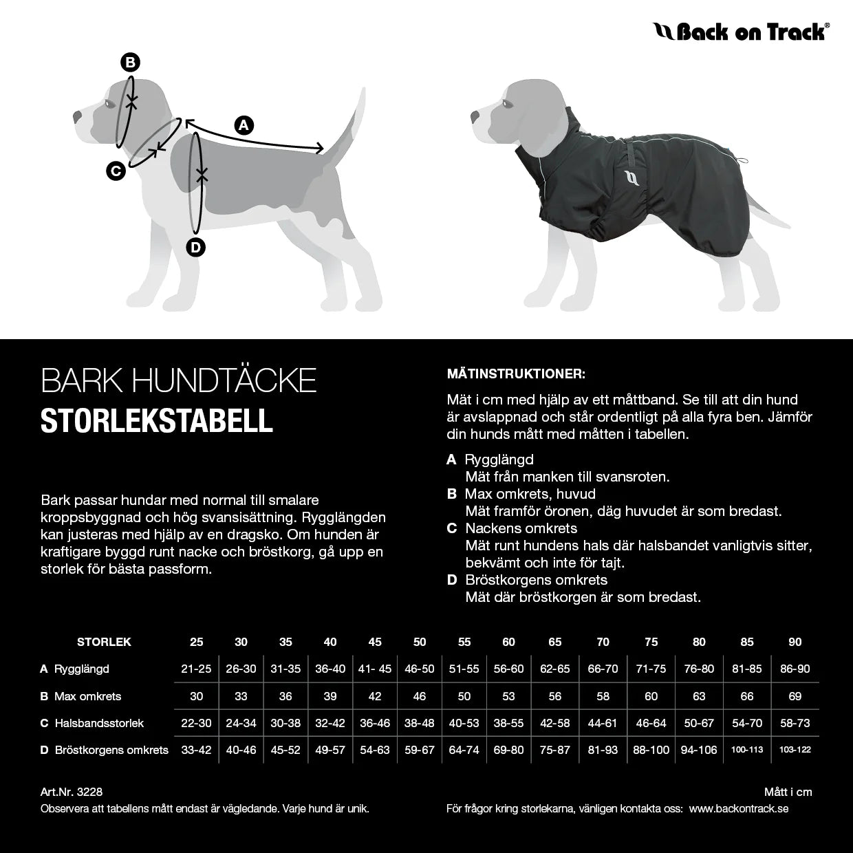 Back on track Bark Hundtäcke Svart