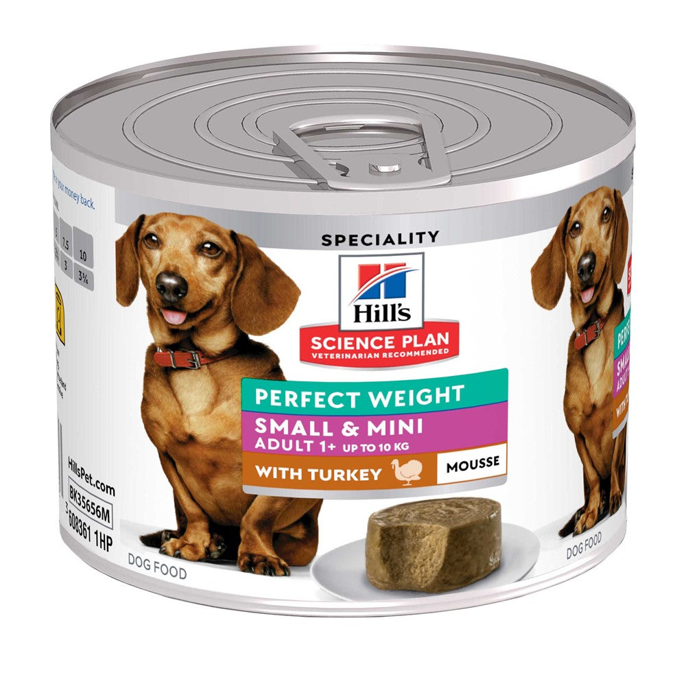 Hills Canine Adult Perfect Weight Mousse Small&Mini Turkey 12x200g