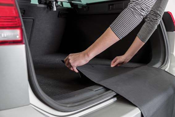 Bilskydd för bagagerutrymme, vikbar kofångarskydd, 70x50 cm, svart