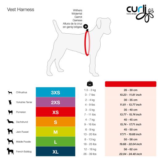 Curli Vest sele Air-Mesh Ljusblå