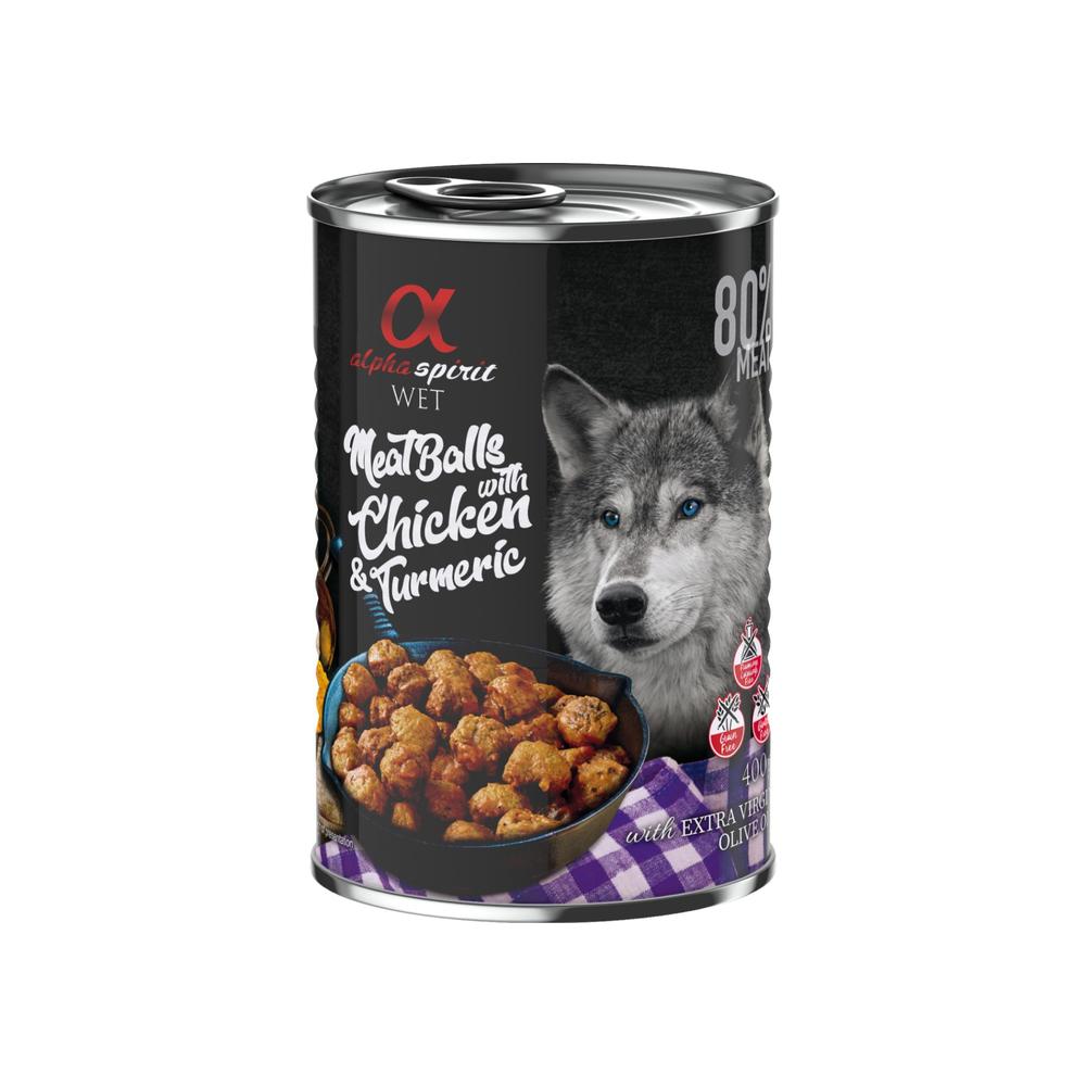 Alphaspirit Kødboller Med Kylling Og Gurkemeje X 6