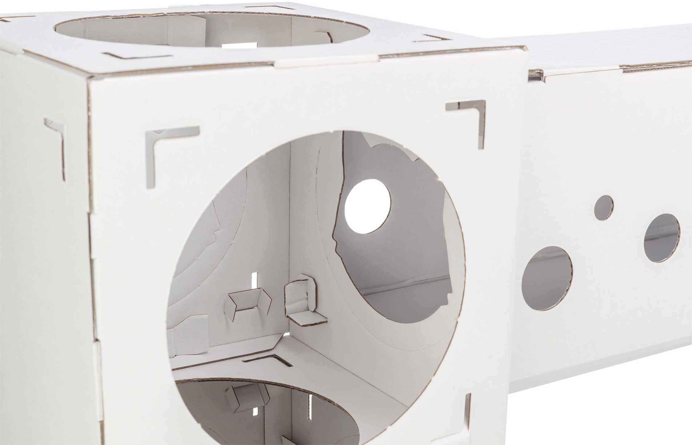 (BV)Finca Felice kattmöbel, wellpapp, 125 × 62 × 62 cm, vit