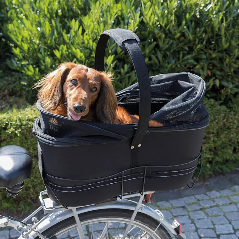 Trixie Cykelkorg för pakethållare till hund, 8 kg, Svart 29 × h49 × 60 cm