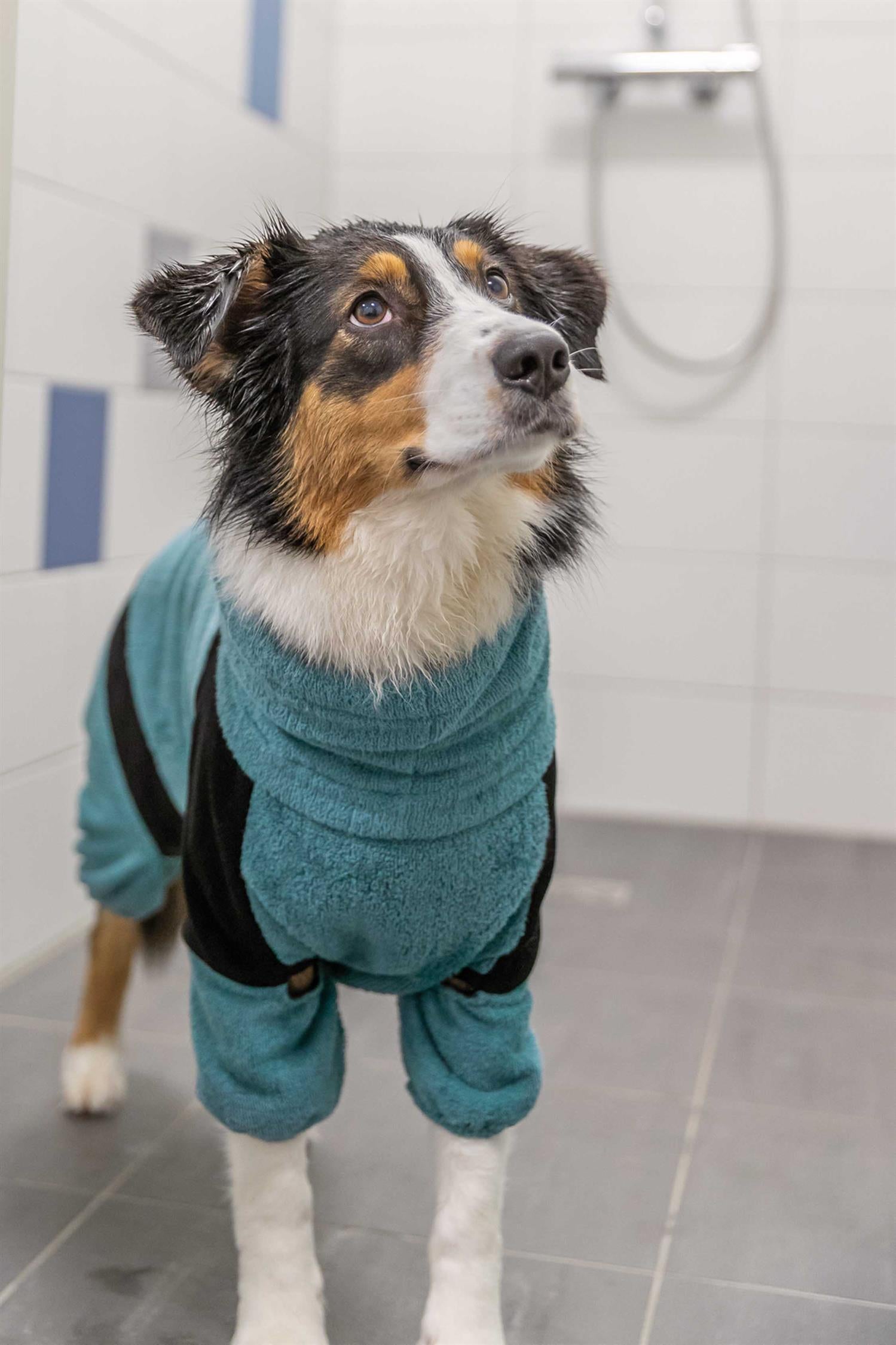 Badrock och hemoverall, S: 38 cm, petrol