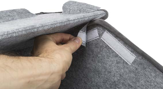 Livia cave, 38 × 41 × 44 cm, mörkgrå/vit