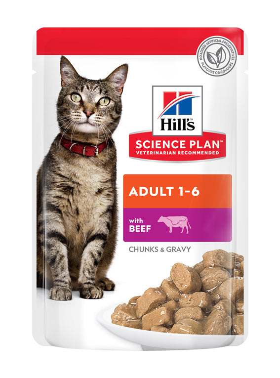 Hills Feline Adult Chicken, Beef & Ocean Fish, 12x85g, multipack