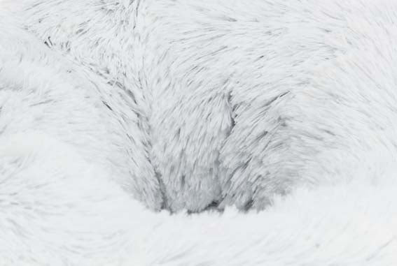 Harvey bädd, ø 45 cm, grå/vit-svart