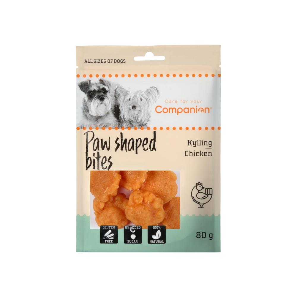 Companion Paw Shape Bites - Kyckling X 18