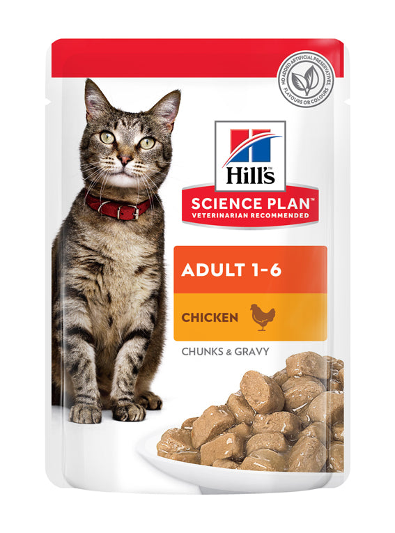 Hills Feline Adult Wet Cat Food Chicken & Turkey, 12x85g, multipack