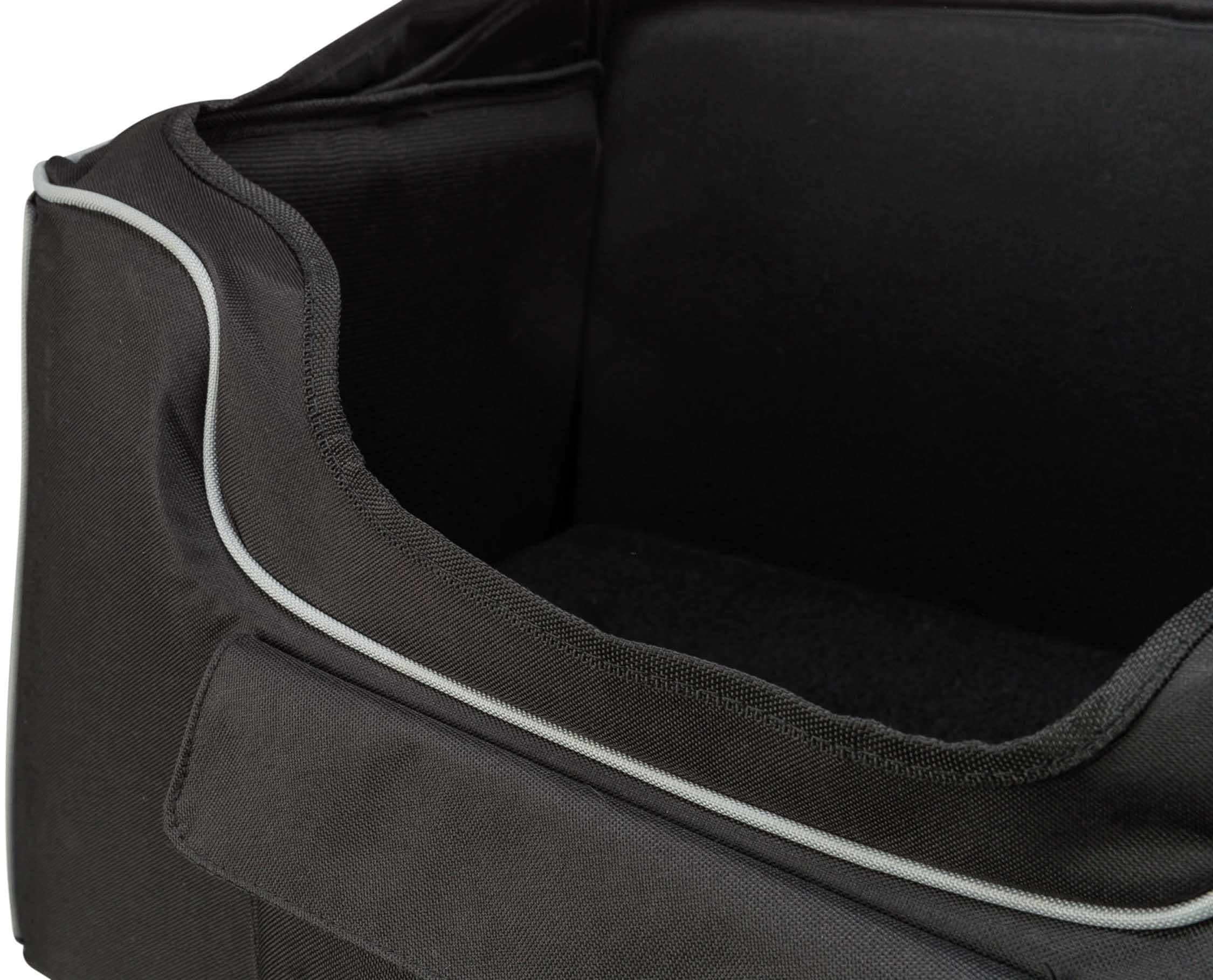 Bilsäte, Midi, 56 × 37 × 36 cm, svart/grå