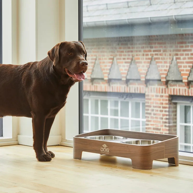 Dog copenhagen Skagen matskål Walnut