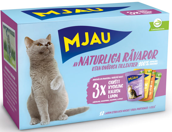 Mjau kött i gelé multipack 12*85g