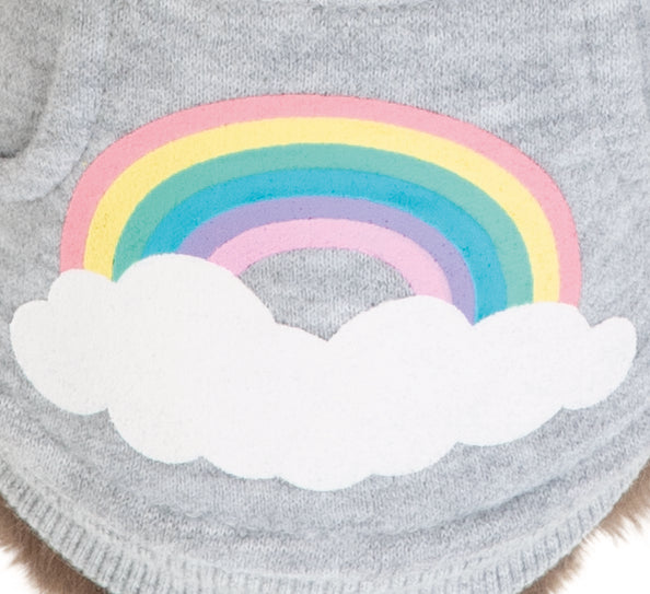 Rainbow Falls hoodie, S: 33 cm, ljusgrå