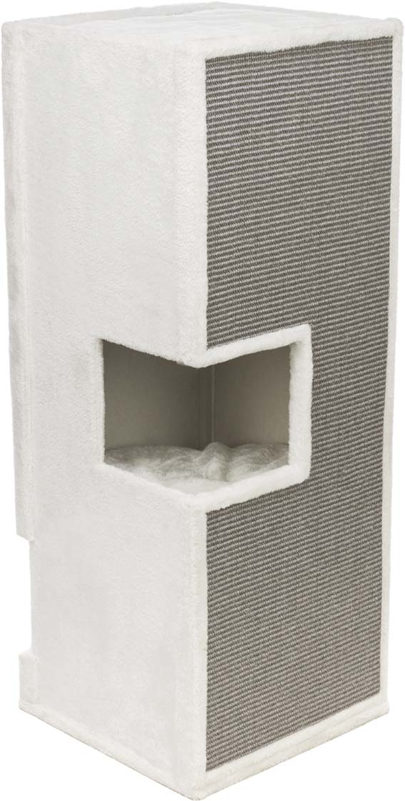 Klösmöbel Cat-Tower Gerardo, 38 x h100 x 38 cm, vit/grå