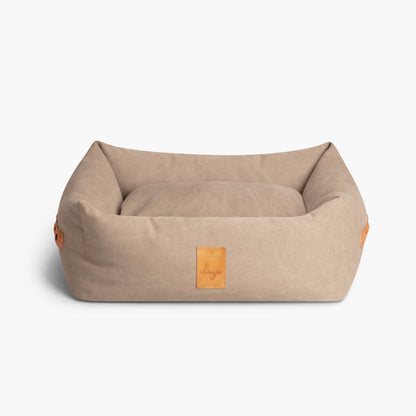 Denjo Dogs Hundbädd Classic Nest med Läderdetaljer Beige