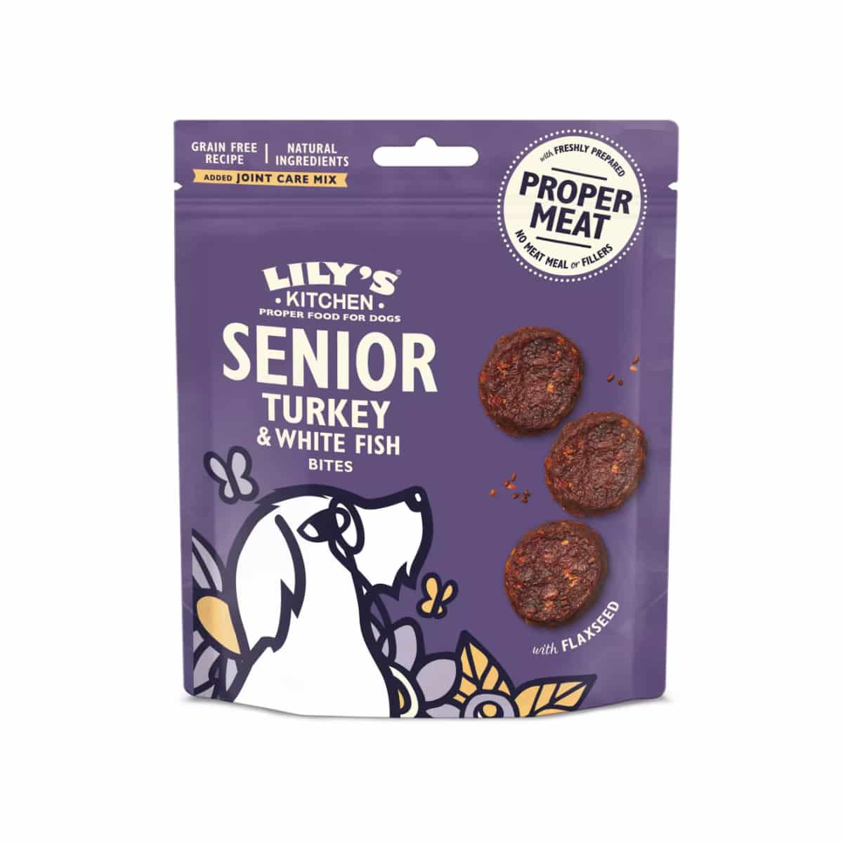 Lilys Kitchen Turkey & White Fish Bites for Senior Dog