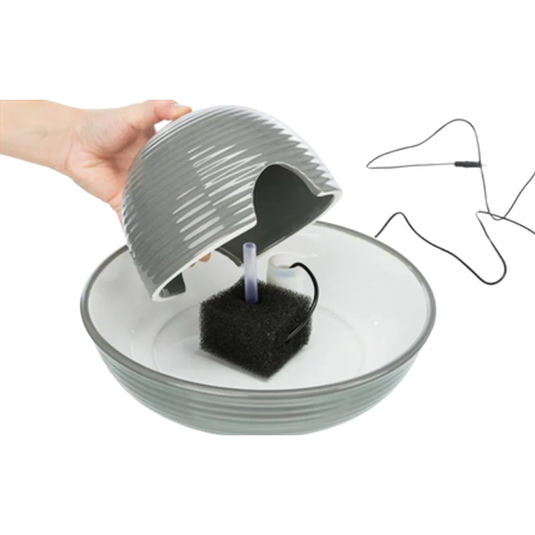 Trixie Vattenfontän Vital Flow 0.8 L Grå/Vit